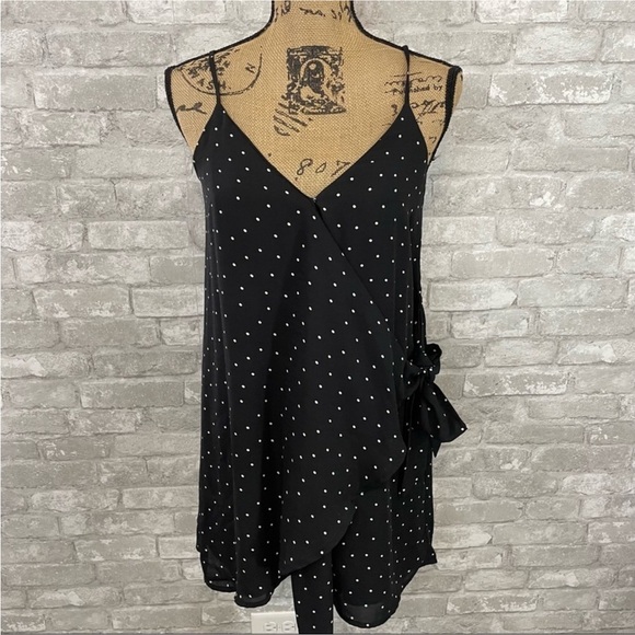 Lulus Dots Going On? Black Polka Dot Wrap Dress - Picture 4 of 9